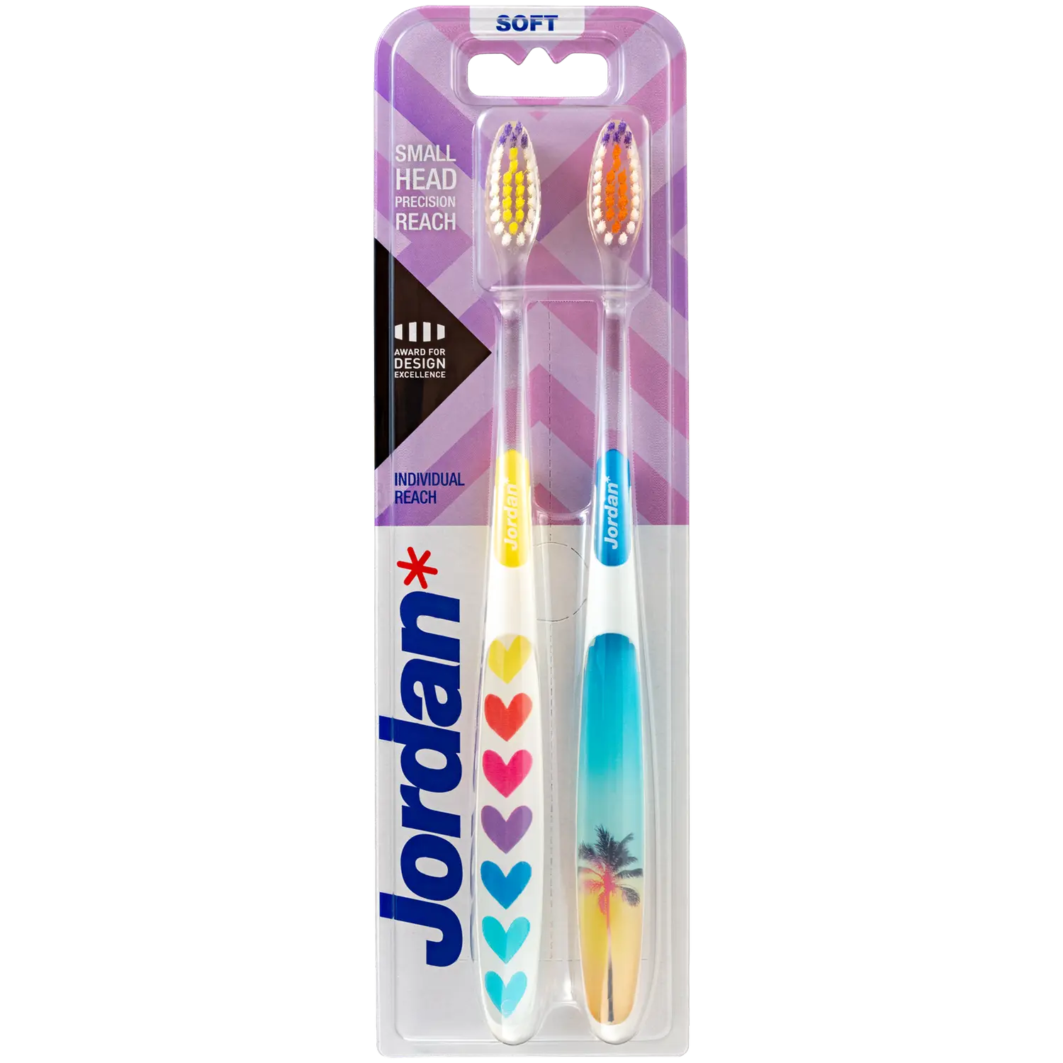 Jordan Individual Reach зубная щетка мягкая, 2 шт/1 упаковка
Jordan Individual Reach зубная щетка мягкая, 2 шт/1 упаковка