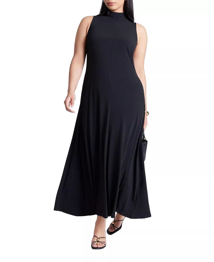 Женское платье макси без рукавов ELOQUII, черный
Женское платье макси без рукавов ELOQUII, черный