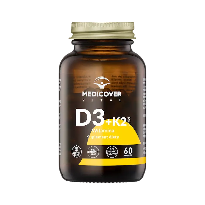 Medicover Vital D3 + K2 Mk7 биологически активная добавка, 60 капсул/1 упаковка
Medicover Vital D3 + K2 Mk7 биологически активная добавка, 60 капсул/1 упаковка