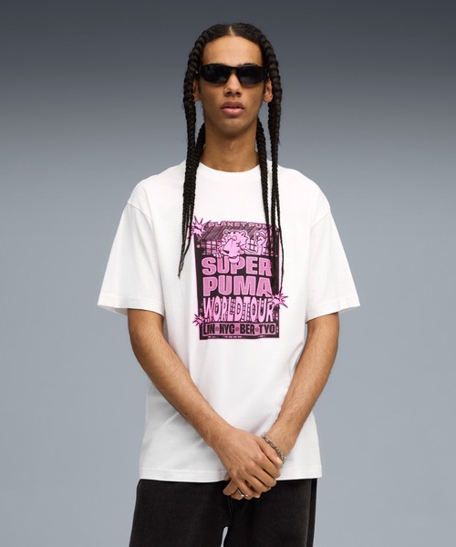 Мужская футболка с графическим принтом, свободный крой, короткий рукав PUMA, белый
Мужская футболка с графическим принтом, свободный крой, короткий рукав PUMA, белый