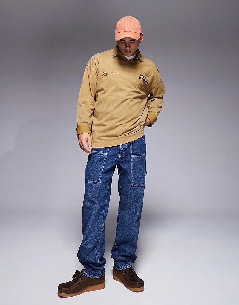 Мешковатые джинсы плотника темно-синего цвета ASOS DESIGN
Мешковатые джинсы плотника темно-синего цвета ASOS DESIGN