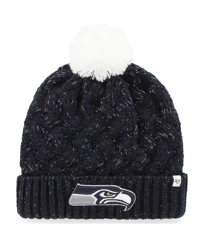 Женская темно-синяя вязаная шапка с манжетами и помпоном с логотипом Seattle Seahawks Fiona '47 Brand, синий
Женская темно-синяя вязаная шапка с манжетами и помпоном с логотипом Seattle Seahawks Fiona '47 Brand, синий