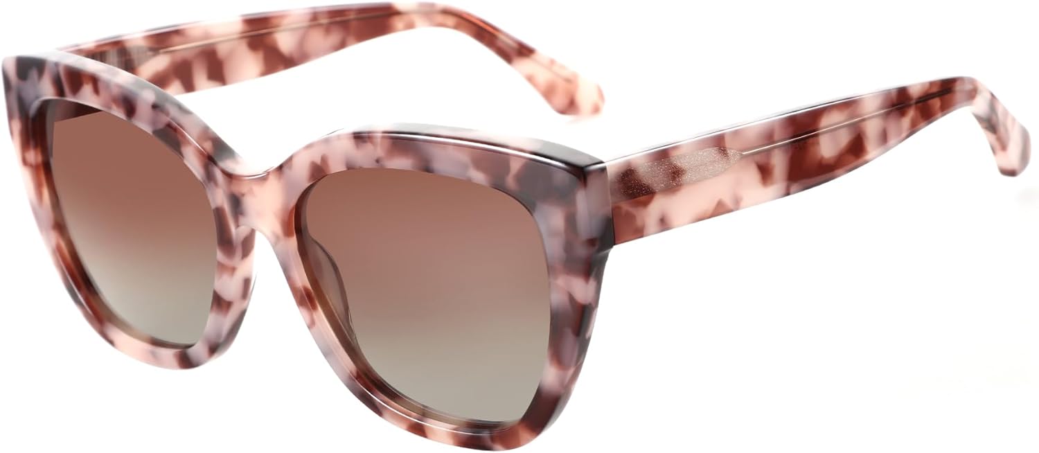 Женские поляризованные солнцезащитные очки ZENOTTIC «кошачий глаз»: большие квадратные солнцезащитные очки для женщин - симпатичные очки «кошачий глаз» с защитой от УФ-излучения UV400, C04 Pink Demi/Gradient Brown
Женские поляризованные солнцезащитные очки ZENOTTIC «кошачий глаз»: большие квадратные солнцезащитные очки для женщин - симпатичные очки «кошачий глаз» с защитой от УФ-излучения UV400, C04 Pink Demi/Gradient Brown