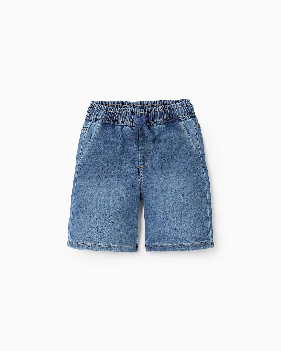 Детские джинсовые шорты с завязками на талии Zippy, синий
Детские джинсовые шорты с завязками на талии Zippy, синий