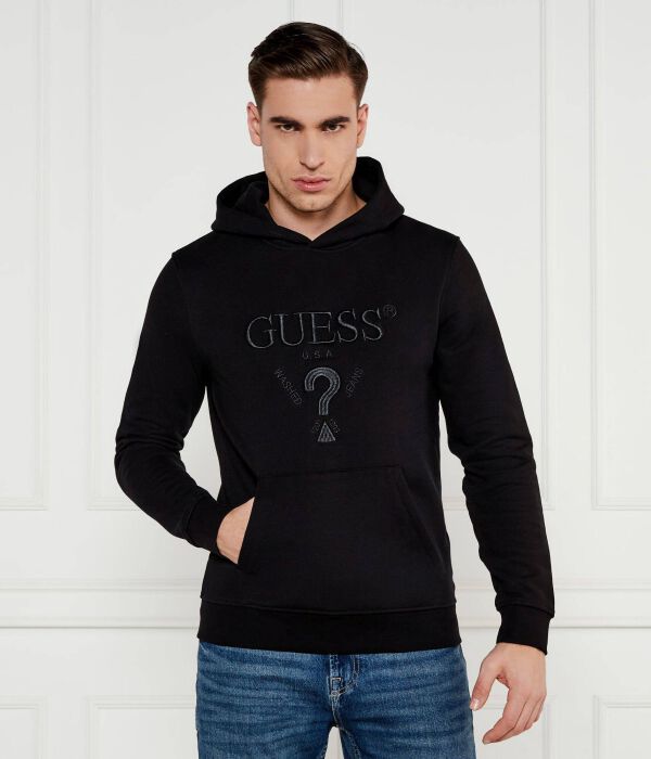 Свитер красавец Regular fit Guess Jeans, черный 
Свитер красавец Regular fit Guess Jeans, черный