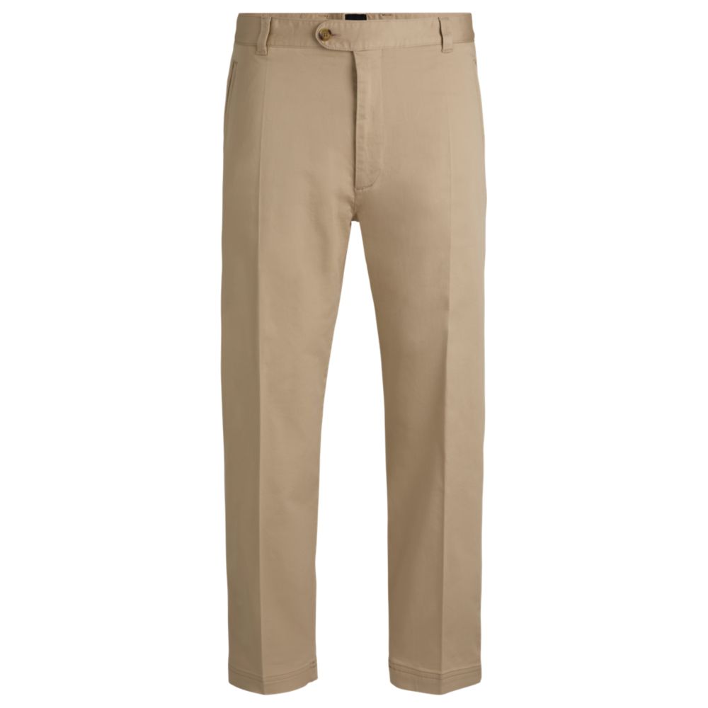 Брюки прямого кроя из эластичного хлопкового добби BOSS, светло-бежевый
Брюки прямого кроя из эластичного хлопкового добби BOSS, светло-бежевый