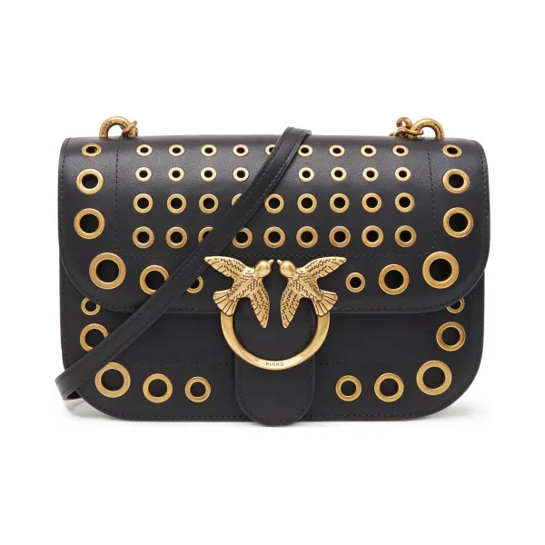 Классическая кожаная сумка на плечо из шелкового телячьего ремня Love Bell Pinko, черный
Классическая кожаная сумка на плечо из шелкового телячьего ремня Love Bell Pinko, черный