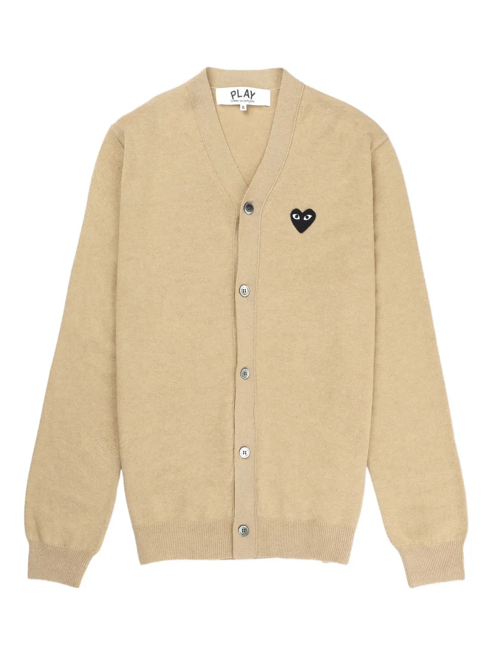 Кардиган с нашивками в виде сердца Comme Des Garçons Play, нейтральный
Кардиган с нашивками в виде сердца Comme Des Garçons Play, нейтральный