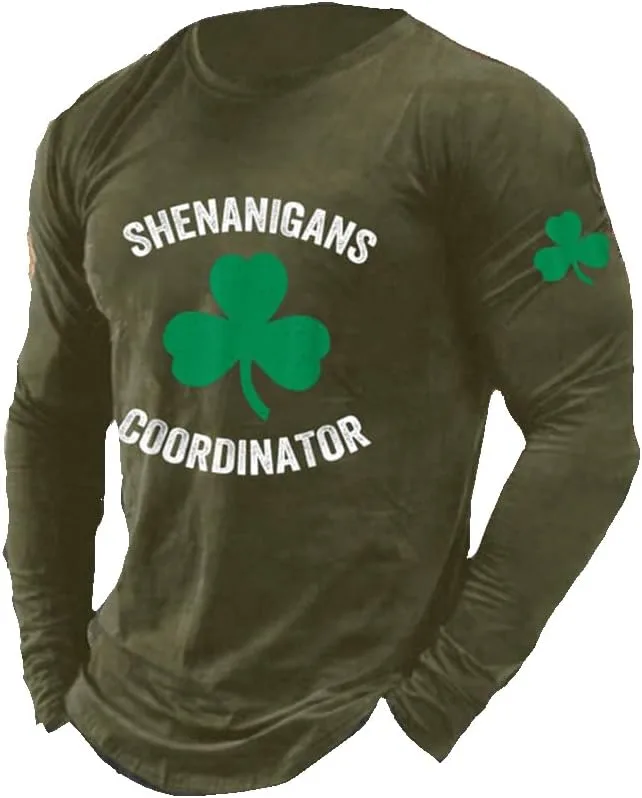 Футболка мужская St. Patrick's Day с принтом Shenanigans Coordinator
Футболка мужская St. Patrick's Day с принтом Shenanigans Coordinator