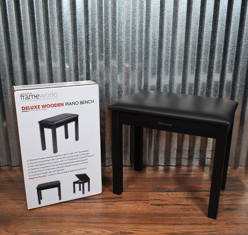 Gator Frameworks GFW-KEYBENCH-WDBKS Деревянная полка для хранения клавиатуры, черная
Gator Frameworks GFW-KEYBENCH-WDBKS Деревянная полка для хранения клавиатуры, черная