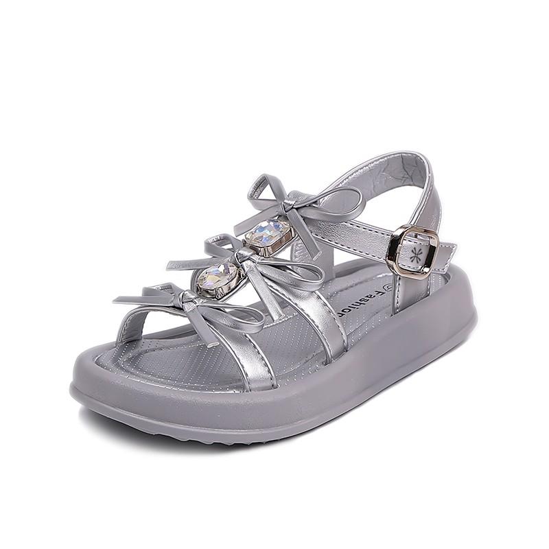 Противоскользящие детские сандалии для детей YUZHAOLIN, серебряный 
Противоскользящие детские сандалии для детей YUZHAOLIN, серебряный