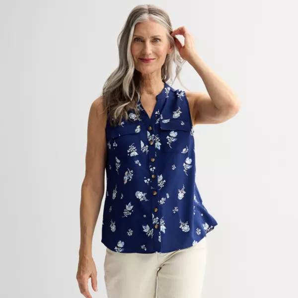 Женский топ с Y-образным вырезом Croft & Barrow, цвет navy folk floral
Женский топ с Y-образным вырезом Croft & Barrow, цвет navy folk floral