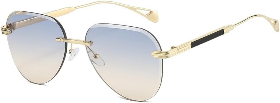 Женские солнцезащитные очки без оправы овальной формы с градиентным переходом, модные, в стиле стрит-шот, панк, мужские солнцезащитные очки UV400 KTUCN, Golden Blue Yellow
Женские солнцезащитные очки без оправы овальной формы с градиентным переходом, модные, в стиле стрит-шот, панк, мужские солнцезащитные очки UV400 KTUCN, Golden Blue Yellow