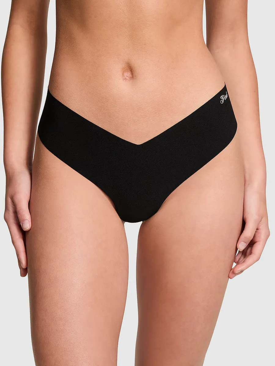 Трусики-стринги с высоким вырезом без показа Pink, черный
Трусики-стринги с высоким вырезом без показа Pink, черный