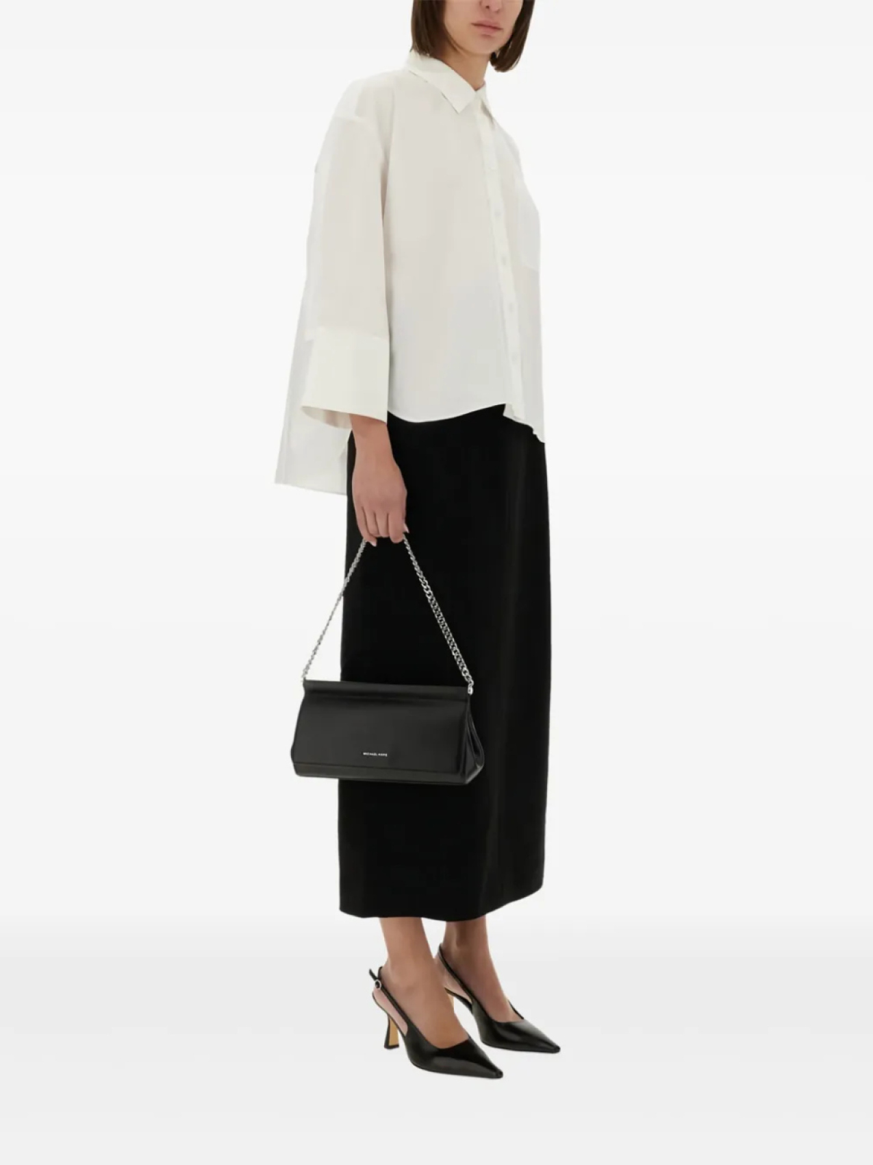 Юбка с высокой талией, сшитая на заказ Michael Michael Kors, черный
Юбка с высокой талией, сшитая на заказ Michael Michael Kors, черный