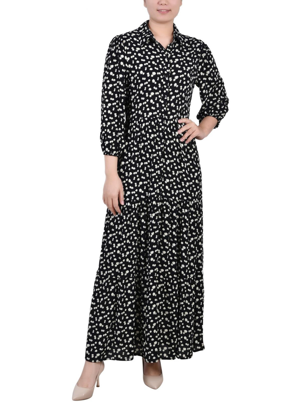 Платье макси из жатого яруса для женщин Petites NY Collection, цвет black/ecru ditsy floral
Платье макси из жатого яруса для женщин Petites NY Collection, цвет black/ecru ditsy floral