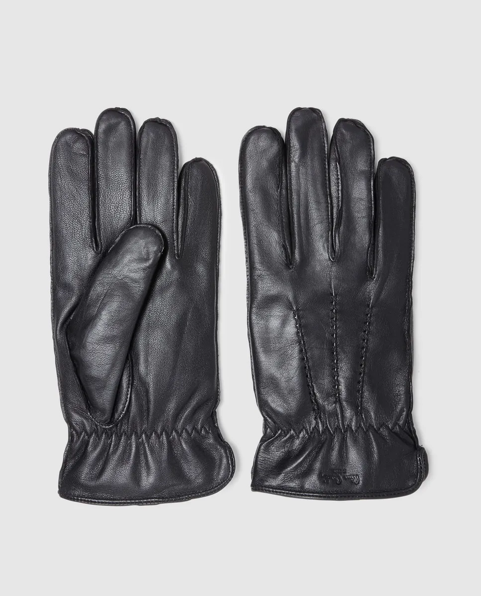 Черные гофрированные мужские кожаные перчатки Pierre Cardin, черный
Черные гофрированные мужские кожаные перчатки Pierre Cardin, черный