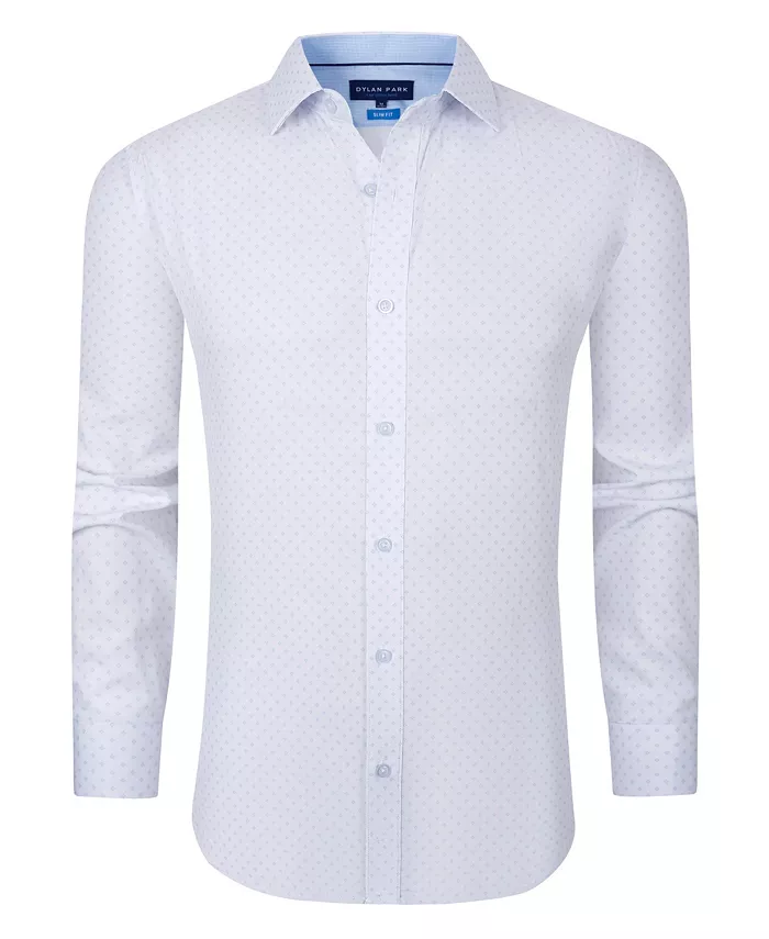 Мужская рубашка на пуговицах в клетку с четырехсторонним растяжением Dylan Park, белый
Мужская рубашка на пуговицах в клетку с четырехсторонним растяжением Dylan Park, белый