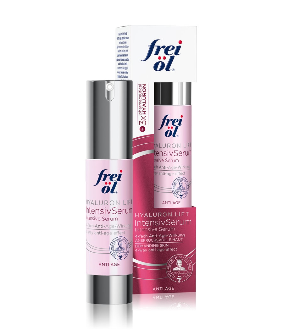 Сыворотка для лица frei öl Anti Age Hyaluron Lift Intensivserum, 20 ml
Сыворотка для лица frei öl Anti Age Hyaluron Lift Intensivserum, 20 ml
