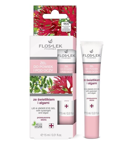 Флослек, Уход за глазами, гель со скайлайтом и арникой для век и под глазами, 15 мл, FLOS-LEK
Флослек, Уход за глазами, гель со скайлайтом и арникой для век и под глазами, 15 мл, FLOS-LEK