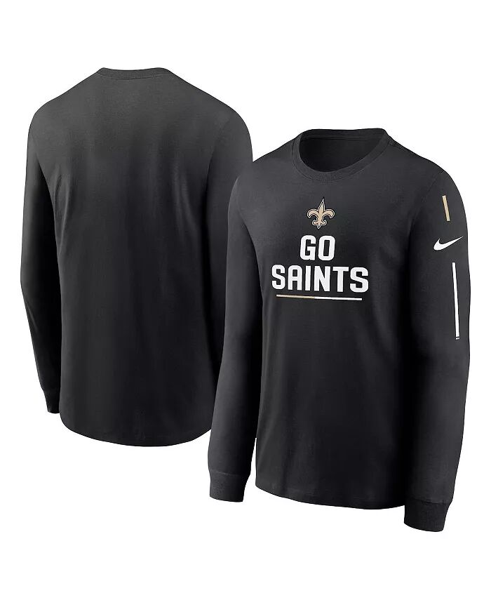Мужская черная футболка с длинным рукавом и надписью New Orleans Saints Team Sloged Nike
Мужская черная футболка с длинным рукавом и надписью New Orleans Saints Team Sloged Nike