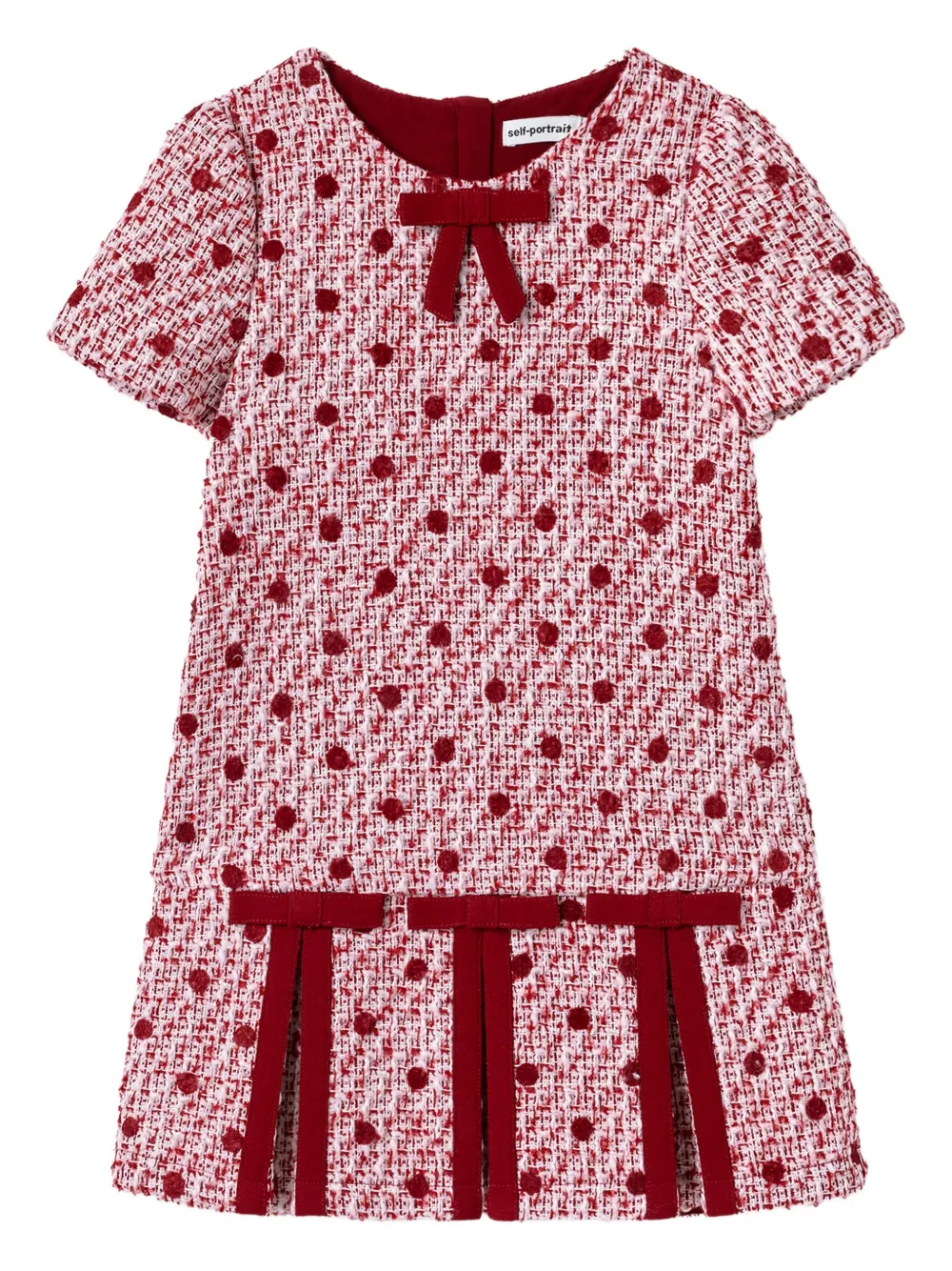 Твидовое платье с бантом Self-Portrait Kids, красный
Твидовое платье с бантом Self-Portrait Kids, красный