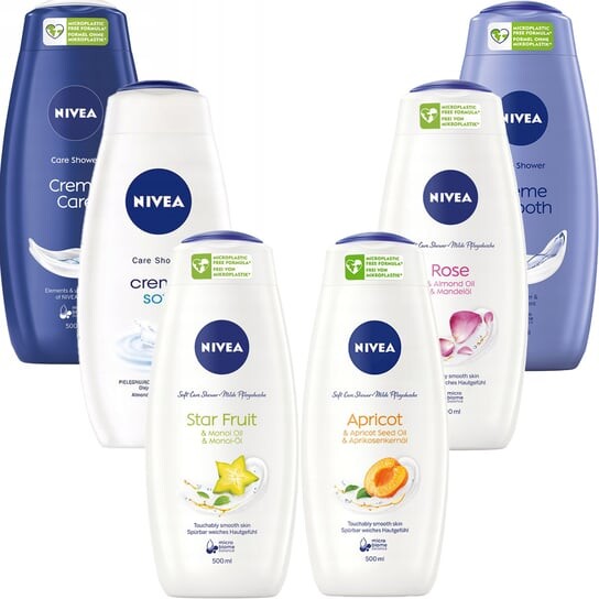 Набор женских гелей для душа 6 х 500мл NIVEA
Набор женских гелей для душа 6 х 500мл NIVEA