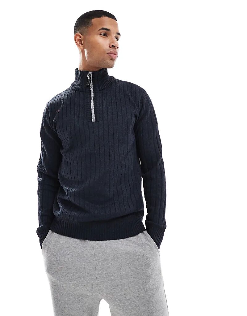 Джемпер крупной вязки с застежкой-молнией на четверть метра в темно-синем цвете Brave Soul
Джемпер крупной вязки с застежкой-молнией на четверть метра в темно-синем цвете Brave Soul