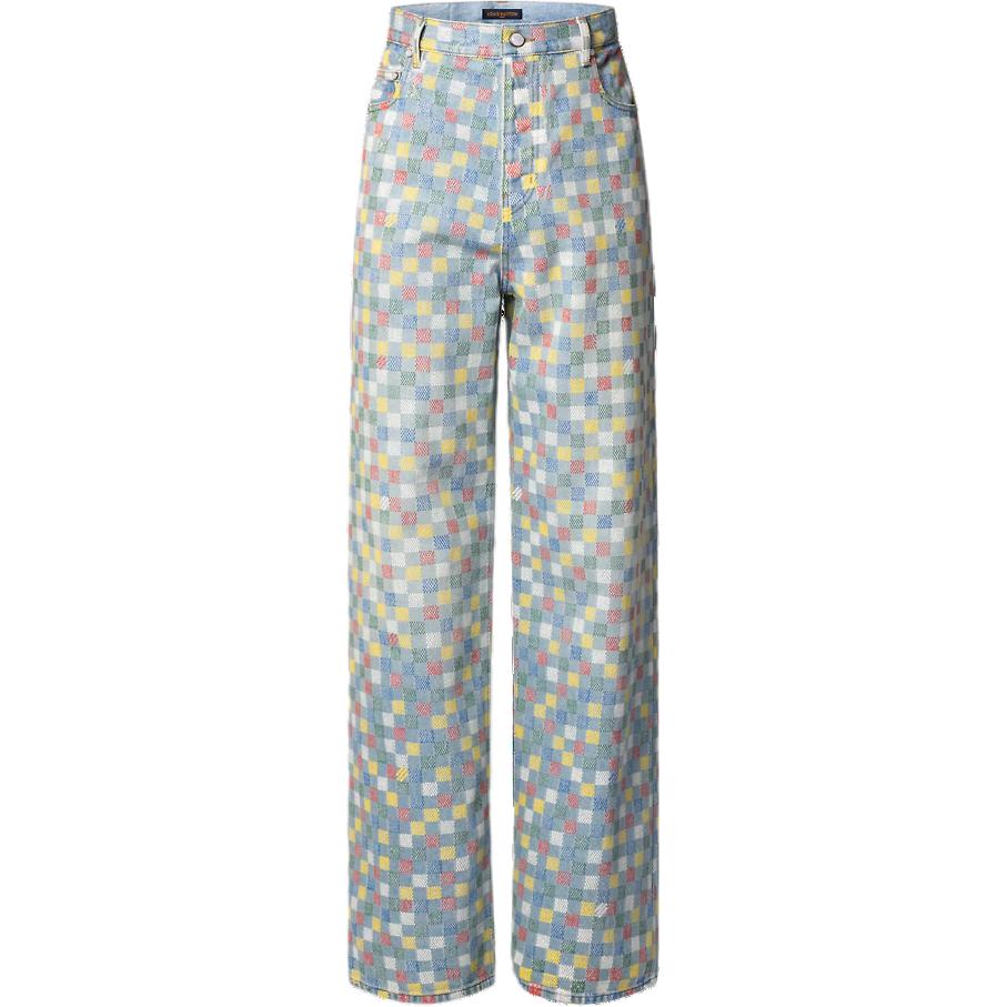 Damier Denim широкие брюки LOUIS VUITTON, мультиколор
Damier Denim широкие брюки LOUIS VUITTON, мультиколор