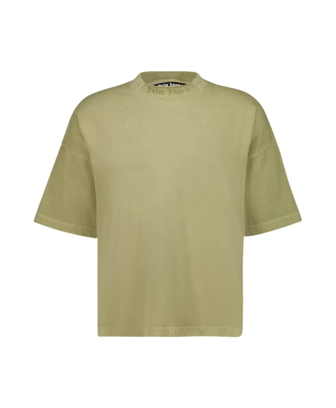 Футболка со свободным воротником и изогнутым логотипом Palm Angels, зеленый
Футболка со свободным воротником и изогнутым логотипом Palm Angels, зеленый