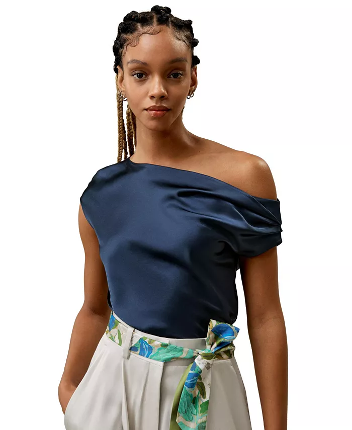 Женский шелковый топ с вырезом-лодочкой LILYSILK, синий
Женский шелковый топ с вырезом-лодочкой LILYSILK, синий