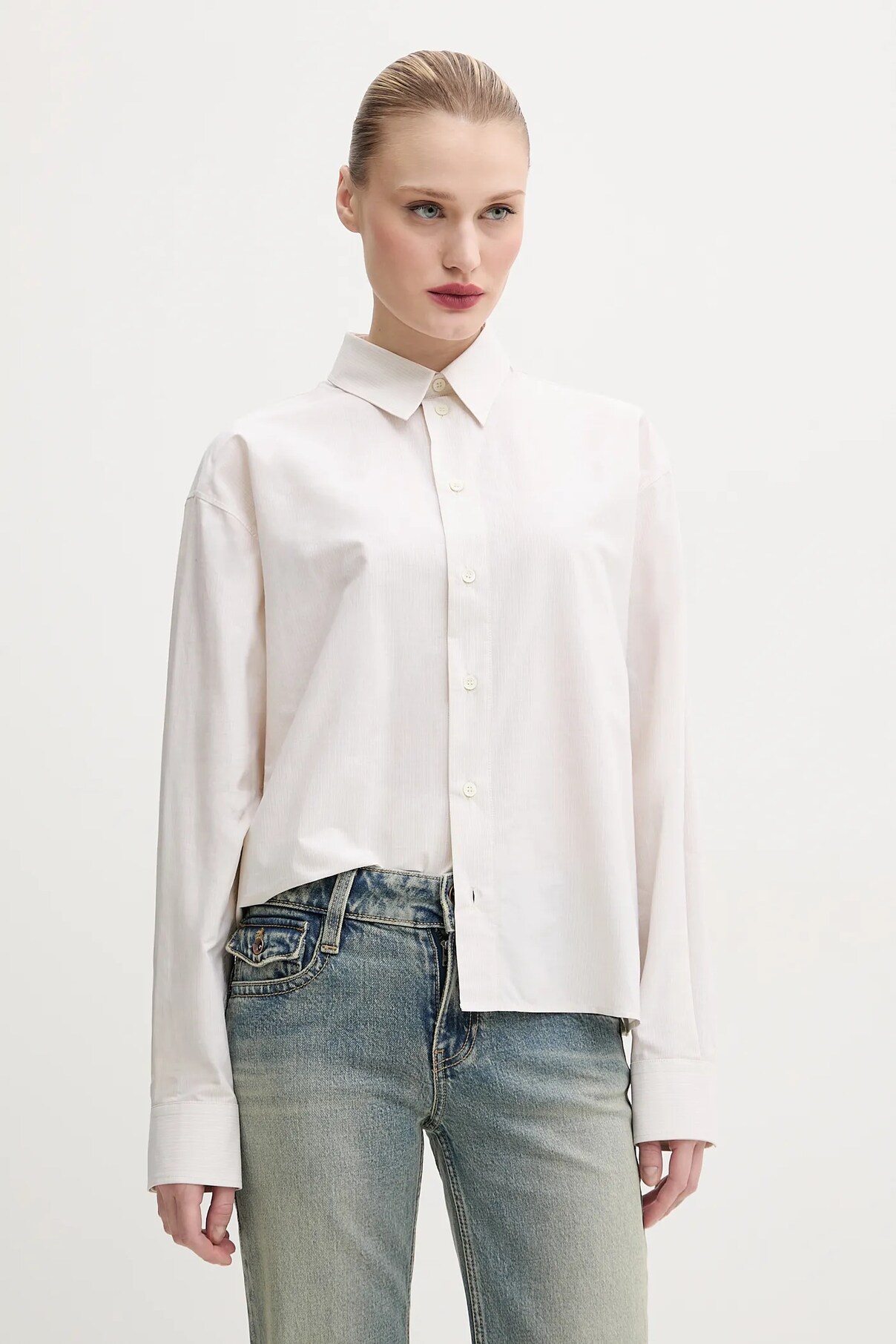 Хлопковая рубашка Mm6 Maison Margiela, бежевый
Хлопковая рубашка Mm6 Maison Margiela, бежевый