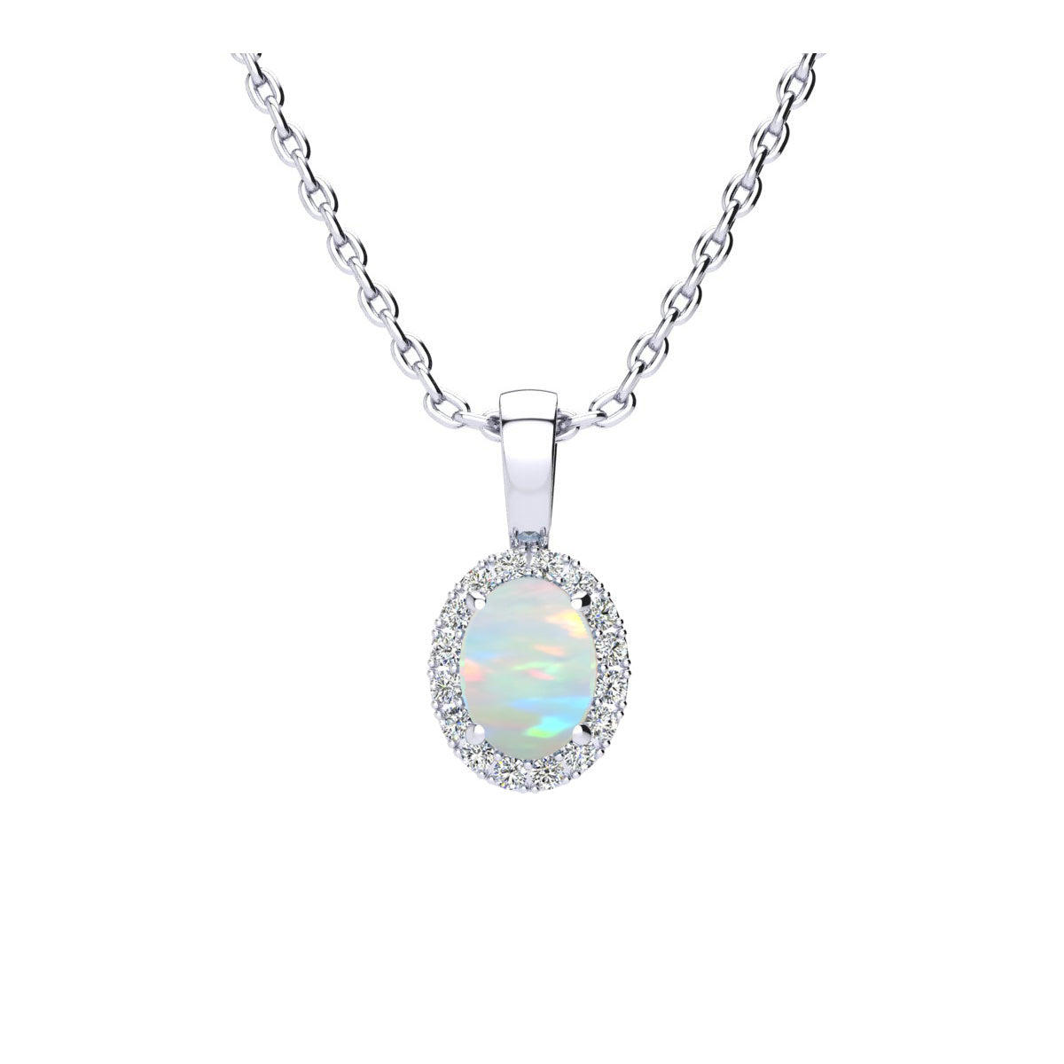Ожерелье из стерлингового серебра с овальным камнем 1 карат и бриллиантом в форме ореола на цепочке длиной 18 дюймов Superjeweler, Opal
Ожерелье из стерлингового серебра с овальным камнем 1 карат и бриллиантом в форме ореола на цепочке длиной 18 дюймов Superjeweler, Opal
