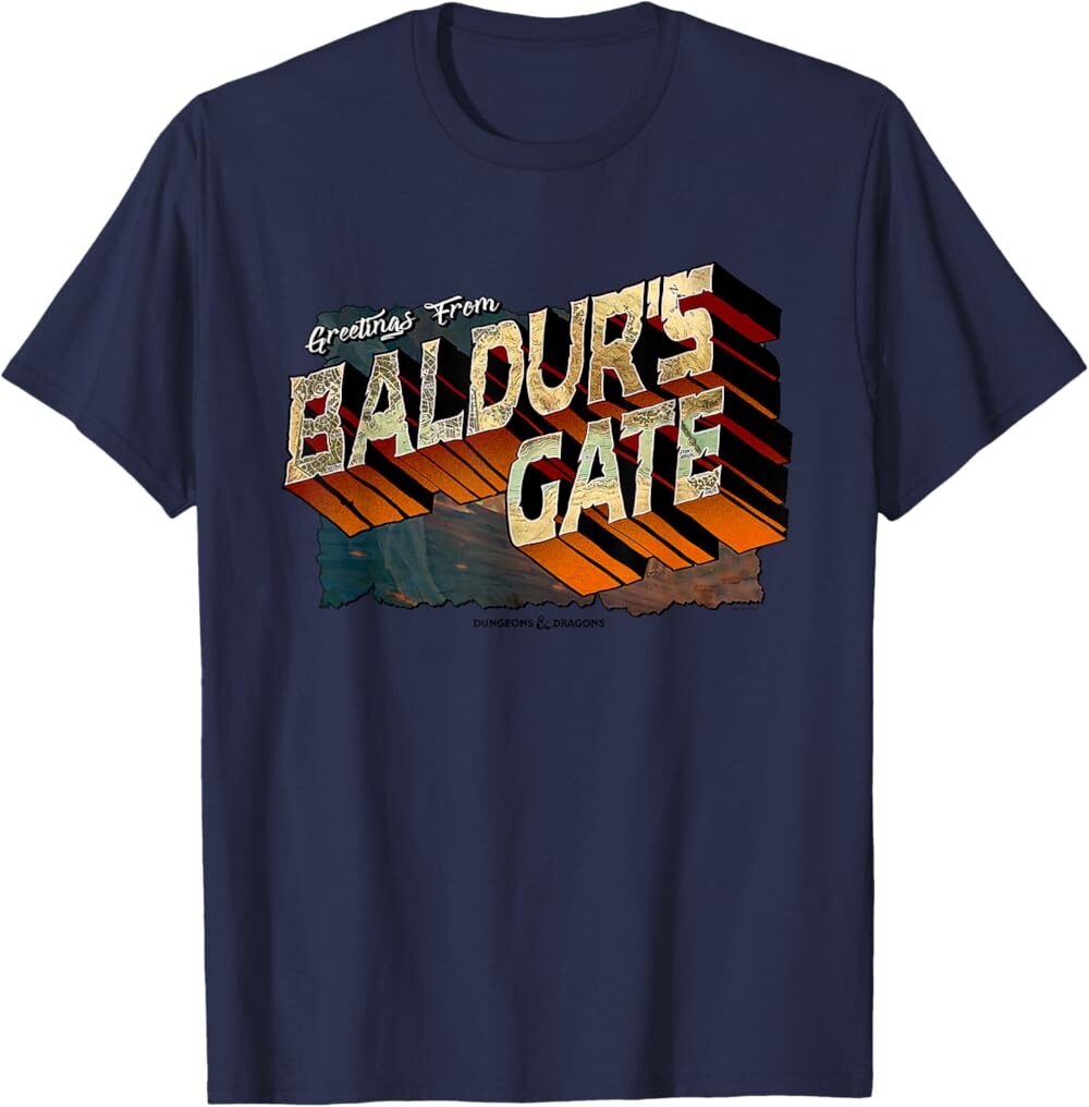 Мужская футболка Dungeons & Dragons Greetings from Baldur's Gate, темно-синий
Мужская футболка Dungeons & Dragons Greetings from Baldur's Gate, темно-синий