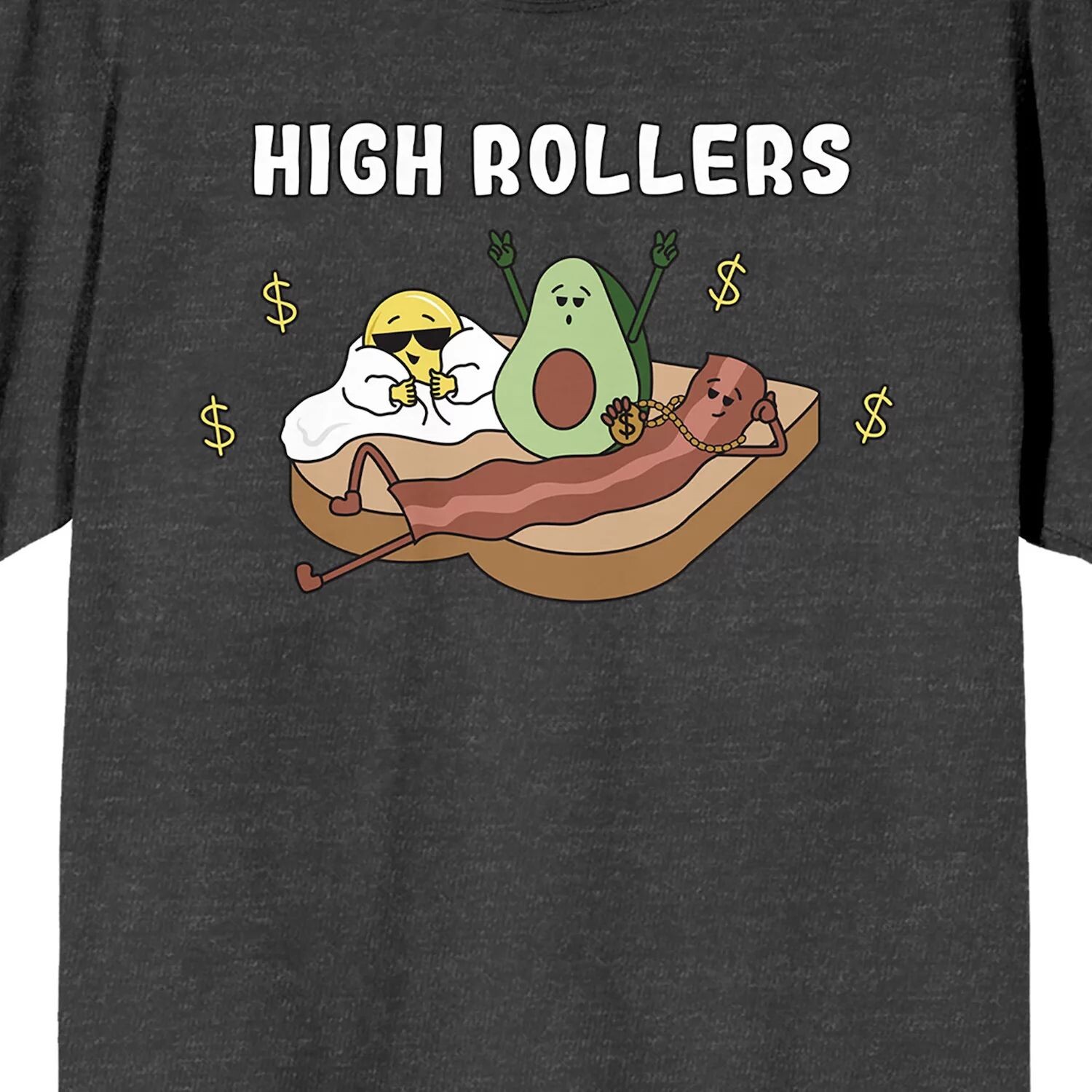 Мужская футболка с рисунком Eggspensive Eggs High Roller Licensed Character
Мужская футболка с рисунком Eggspensive Eggs High Roller Licensed Character