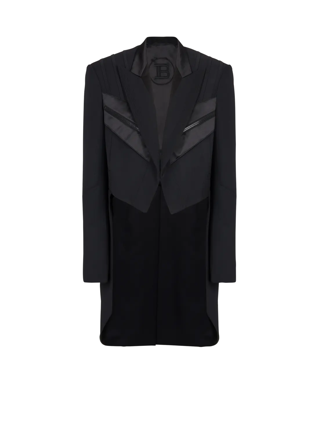 Пиджак с атласными фалдами Balmain, черный
Пиджак с атласными фалдами Balmain, черный