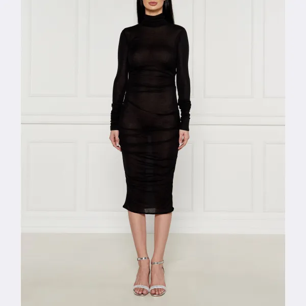 Платье с добавлением шерсти Elisabetta Franchi, черный 
Платье с добавлением шерсти Elisabetta Franchi, черный