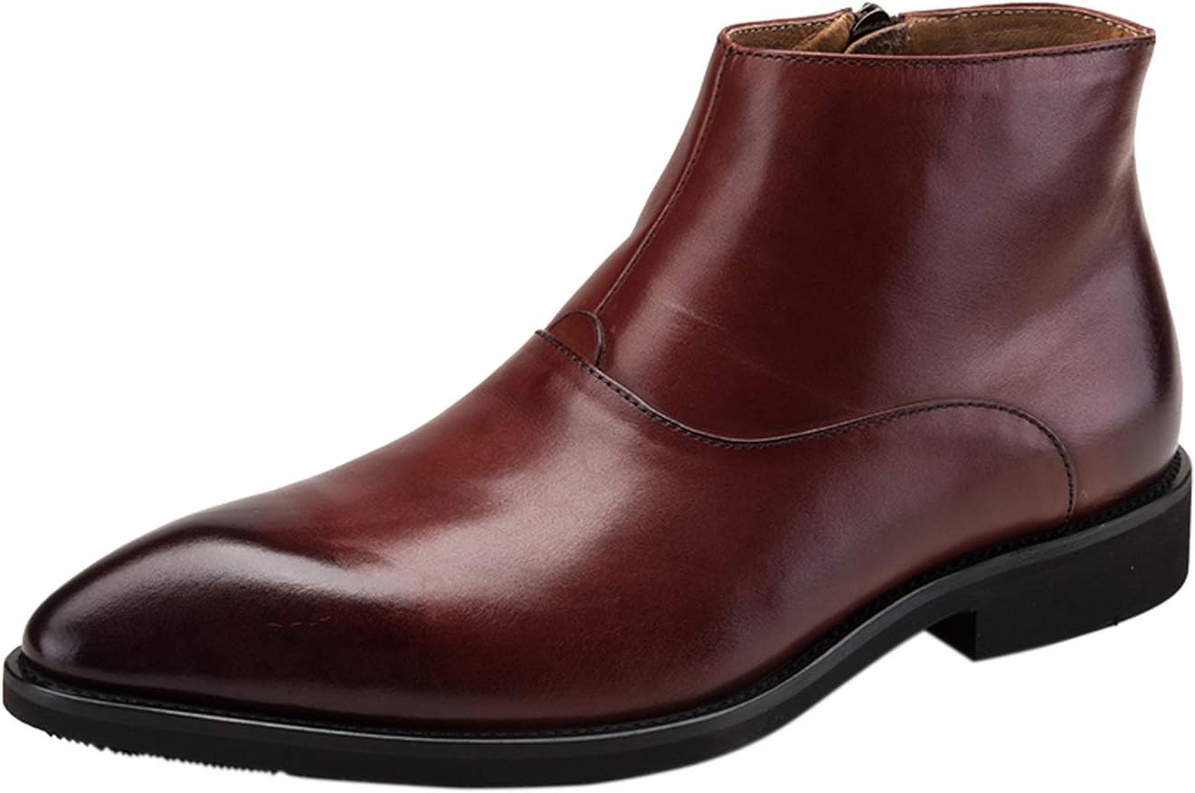 Мужские ботинки Santimon Mens Chelsea из кожи с классическим дизайном и молнией, повседневные ботинки на щиколотку, бордовый
Мужские ботинки Santimon Mens Chelsea из кожи с классическим дизайном и молнией, повседневные ботинки на щиколотку, бордовый