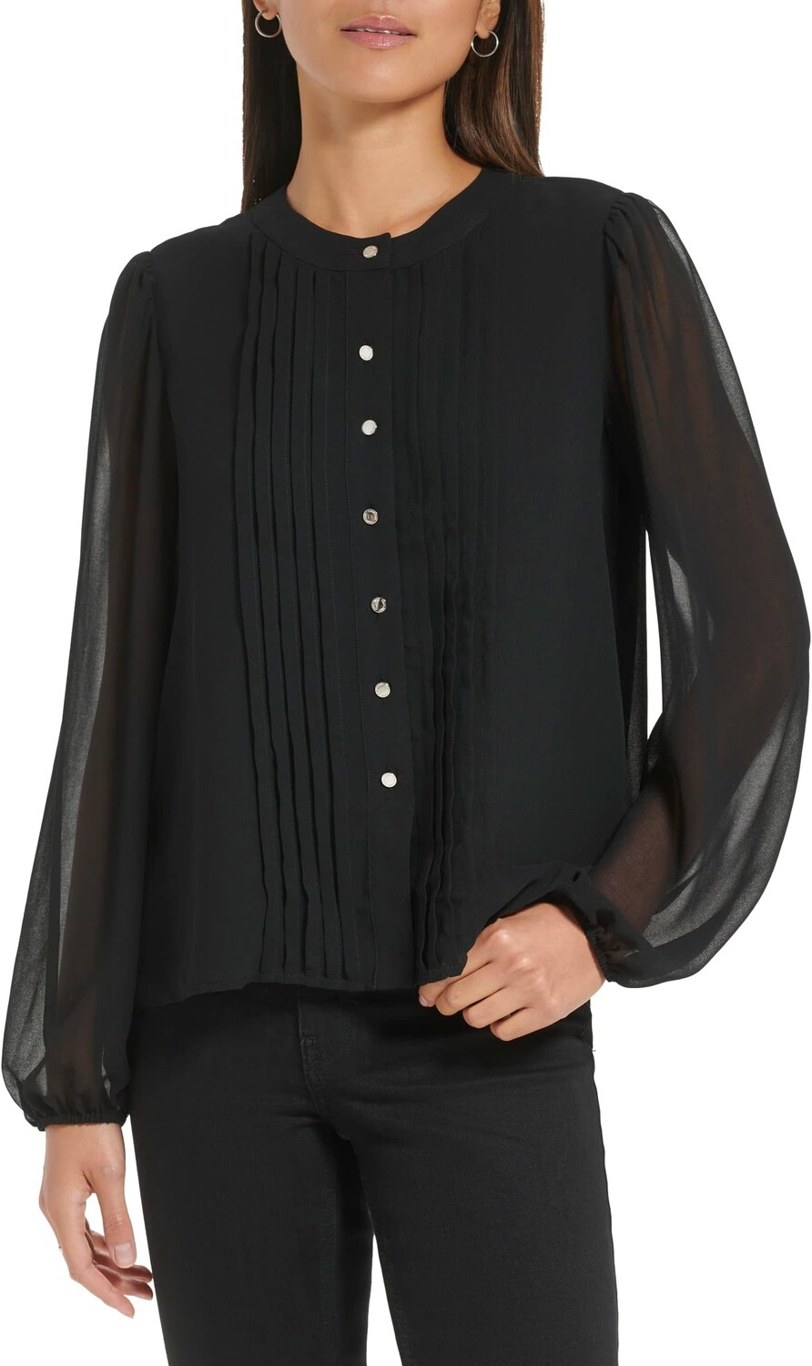 Топ Calvin Klein Pleat Plaket Button Front, черный
Топ Calvin Klein Pleat Plaket Button Front, черный