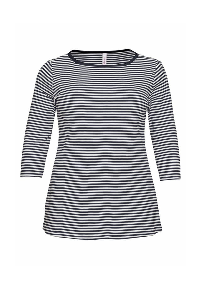 Рубашка в рубчик с полосками окрашенными пряжей Sheego, синий
Рубашка в рубчик с полосками окрашенными пряжей Sheego, синий