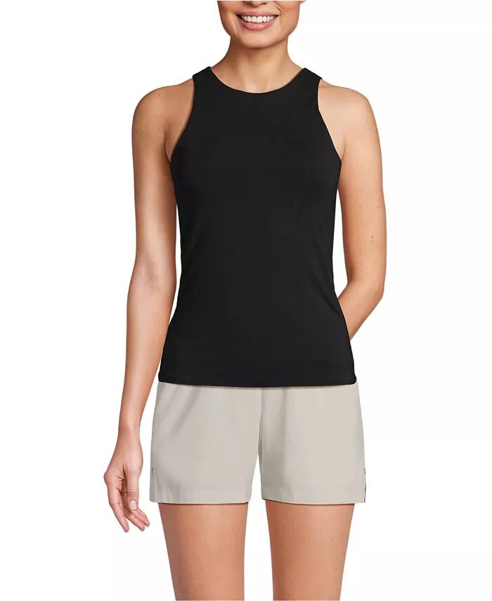 Женский облегающий топ-топ Lands' End, черный
Женский облегающий топ-топ Lands' End, черный