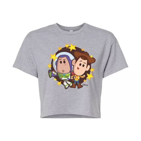 Укороченная футболка с героями сериала «История игрушек: Базз Лайтер и Вуди Джуниор» Disney / Pixar, серый
Укороченная футболка с героями сериала «История игрушек: Базз Лайтер и Вуди Джуниор» Disney / Pixar, серый