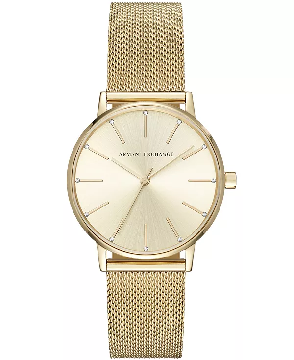 Женские часы с тремя стрелками из нержавеющей стали золотистого оттенка, 36 мм A|X Armani Exchange, gold-tone
Женские часы с тремя стрелками из нержавеющей стали золотистого оттенка, 36 мм A|X Armani Exchange, gold-tone