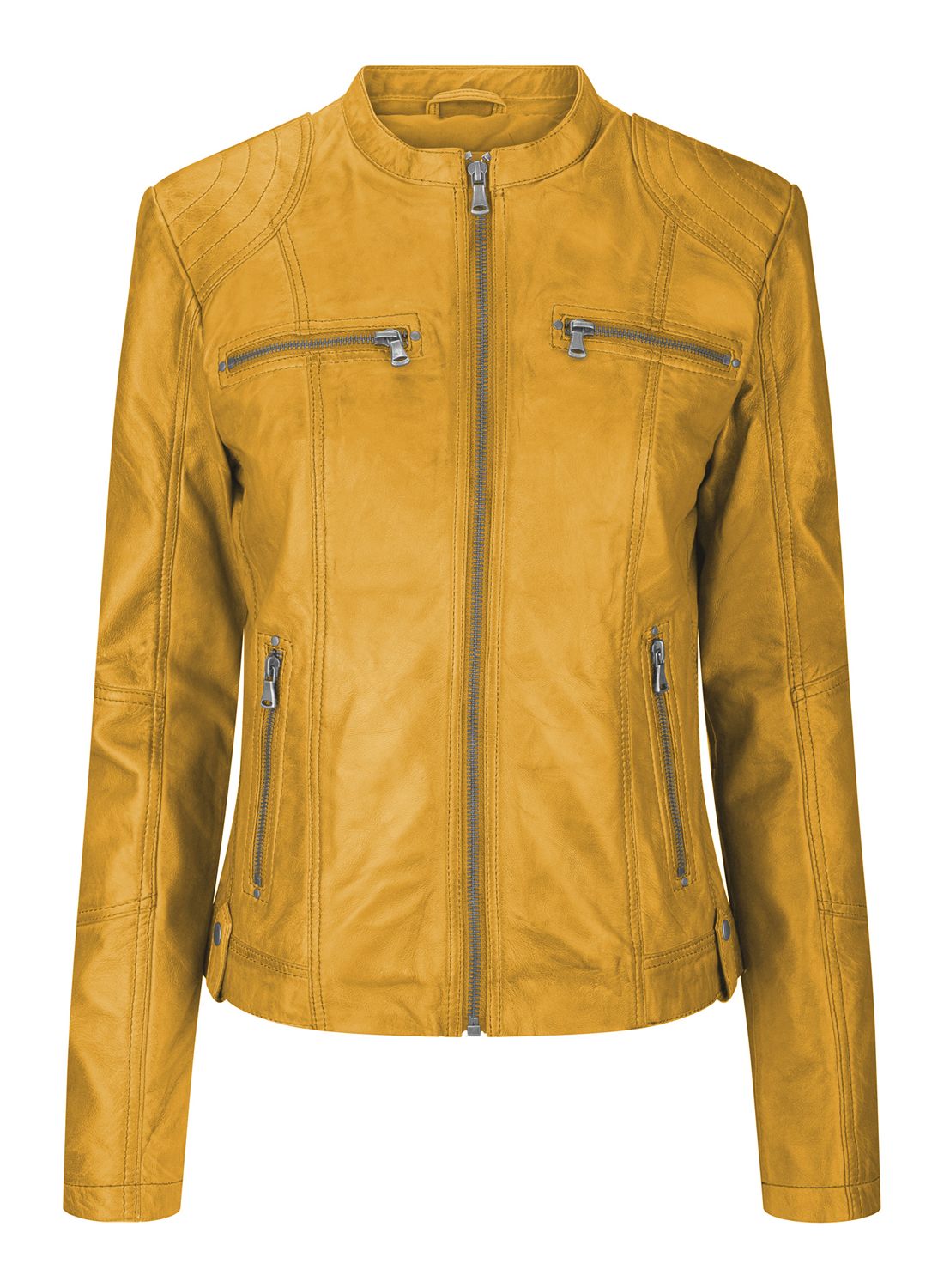 Куртка в байкерском стиле из натуральной кожи Slim Fit с мягкой молнией TruClothing, желтый
Куртка в байкерском стиле из натуральной кожи Slim Fit с мягкой молнией TruClothing, желтый