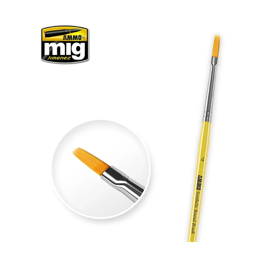 4 Синтетическая плоская кисть, Brushes (AMMO by Mig Jimenez) 
4 Синтетическая плоская кисть, Brushes (AMMO by Mig Jimenez)