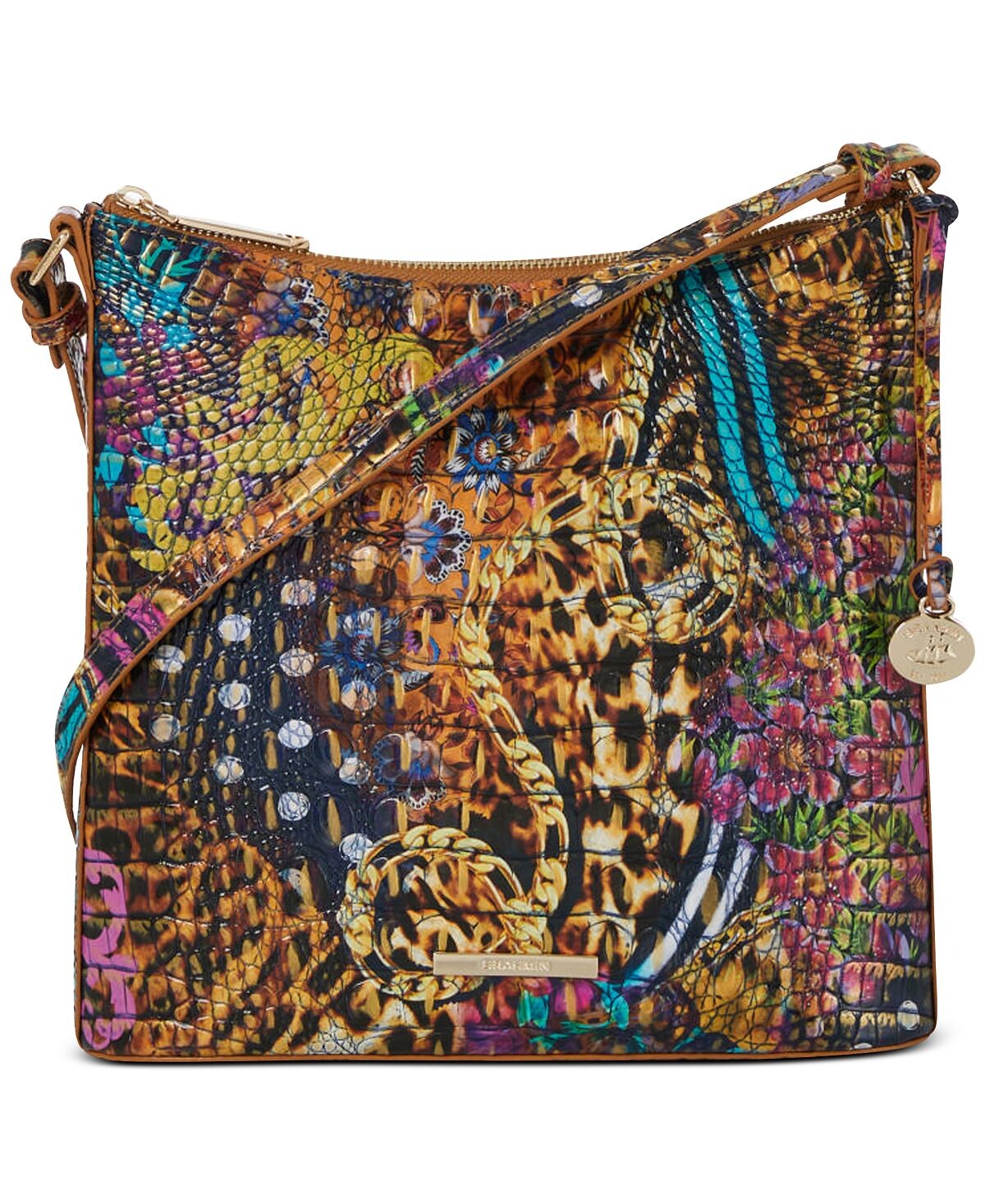 Кожаное плечо через плечо Katie Melbourne с тиснением Brahmin
Кожаное плечо через плечо Katie Melbourne с тиснением Brahmin