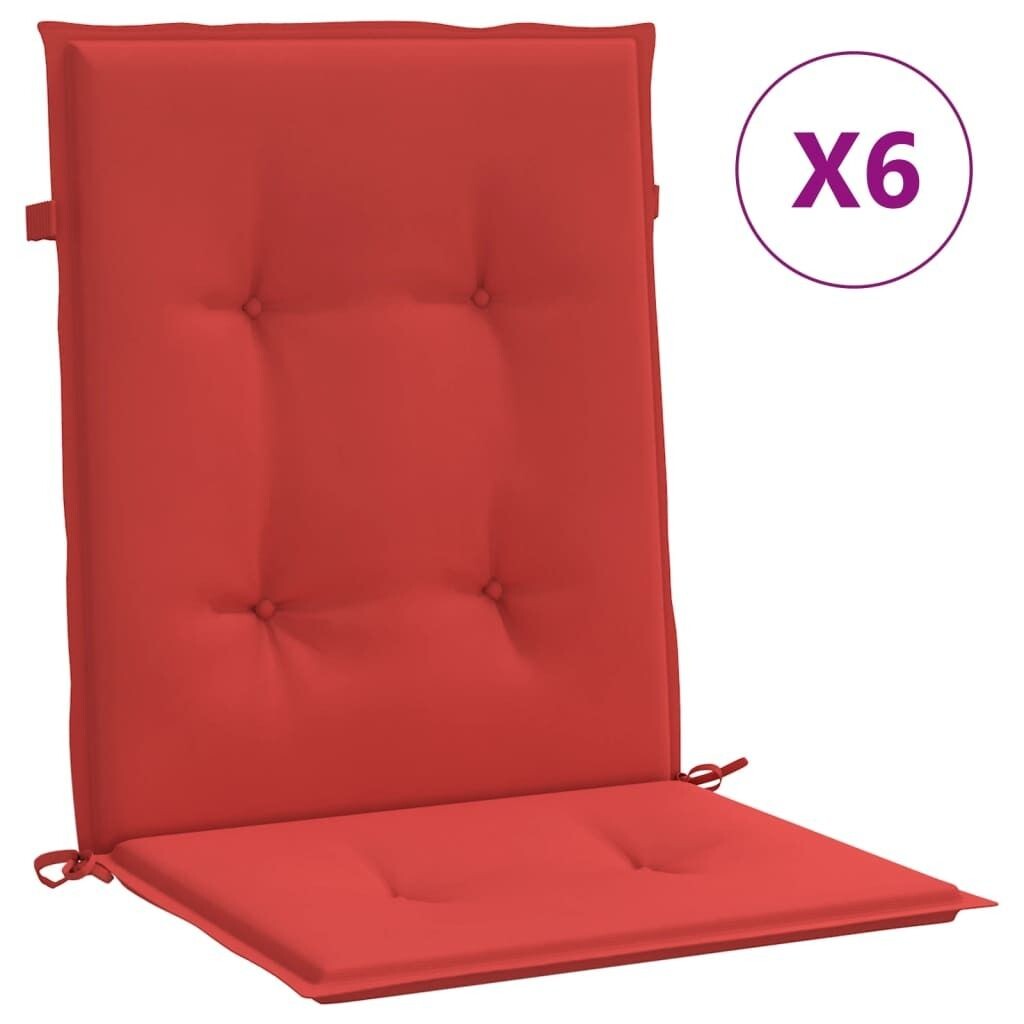 VidaXL Подушки для садового стула на стулья с низкой спинкой 6 шт. Красный 100x50x3 см.
VidaXL Подушки для садового стула на стулья с низкой спинкой 6 шт. Красный 100x50x3 см.