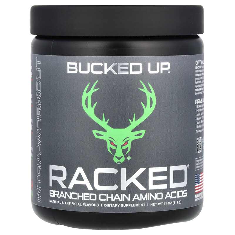 Bucked Up, Racked BCAA, арбуз, 312 г (11 унций)
Bucked Up, Racked BCAA, арбуз, 312 г (11 унций)