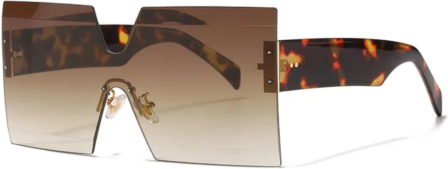 Цельные безободковые солнцезащитные очки большого размера для женщин и мужчин, роскошные винтажные солнцезащитные очки, популярные очки с заклепками, защита от УФ-излучения UV400 TYUVIVO, Tea
Цельные безободковые солнцезащитные очки большого размера для женщин и мужчин, роскошные винтажные солнцезащитные очки, популярные очки с заклепками, защита от УФ-излучения UV400 TYUVIVO, Tea