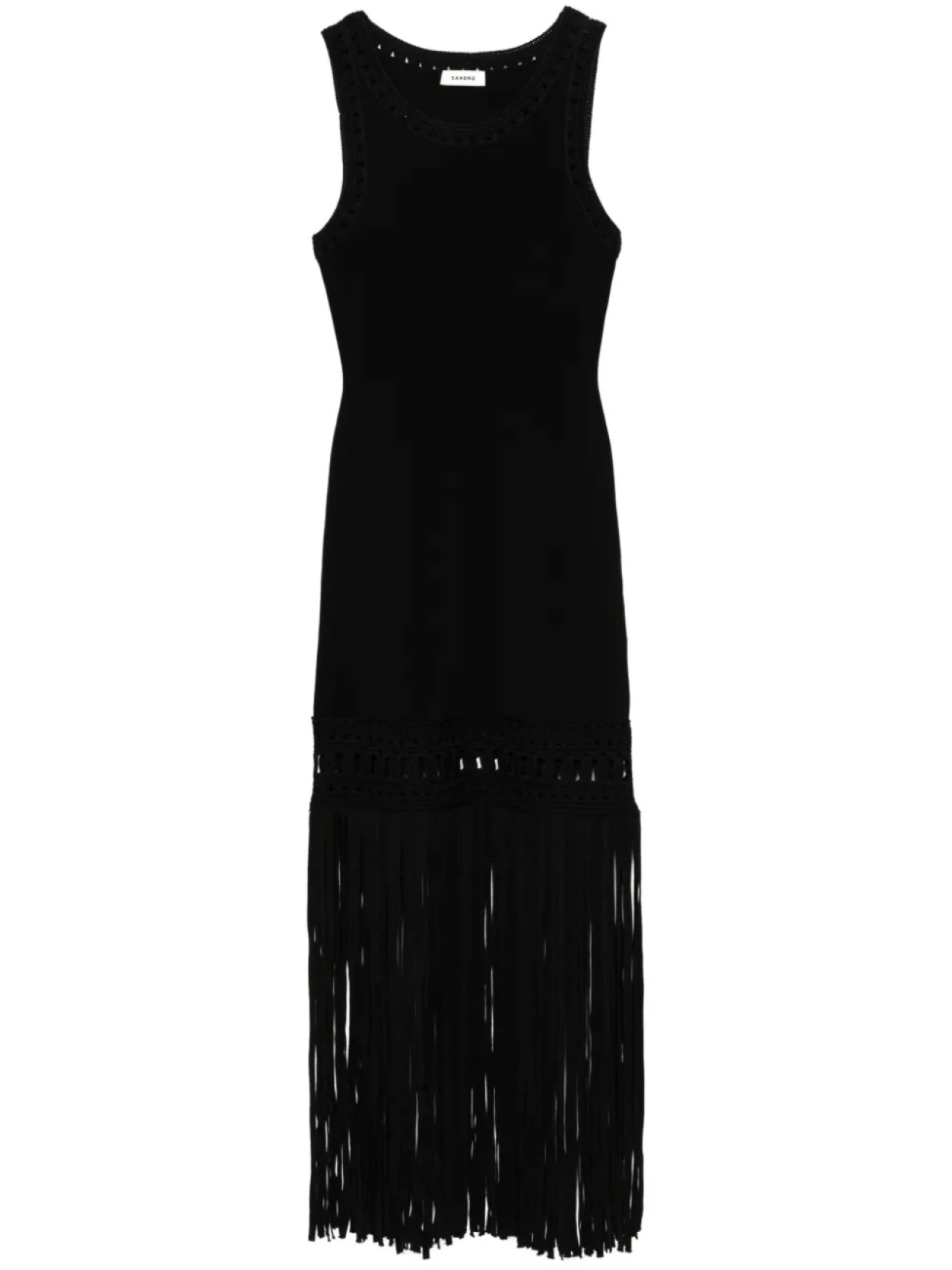 SANDRO трикотажное платье с бахромой, черный
SANDRO трикотажное платье с бахромой, черный